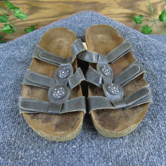 Haflinger‎ Women's Slide Blue Leather Sz 37 Medium Used 2025 - Picture 2 of 6